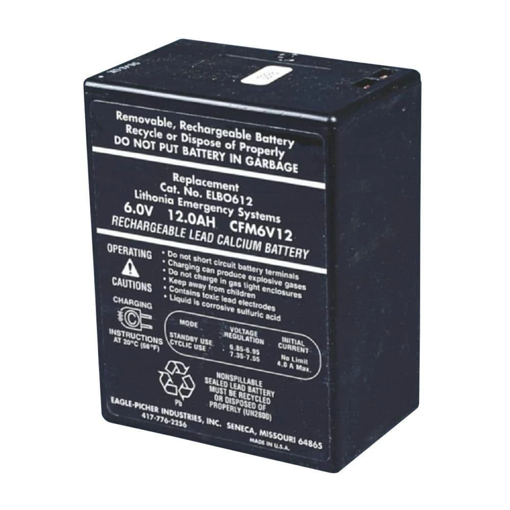 ELB 0612A 6-Volt Emergency Replacement Battery by Lithonia Lighting