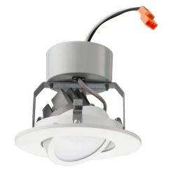 4 in. Matte White Recessed Gimbal LED Module (2700K) by Lithonia Lighting