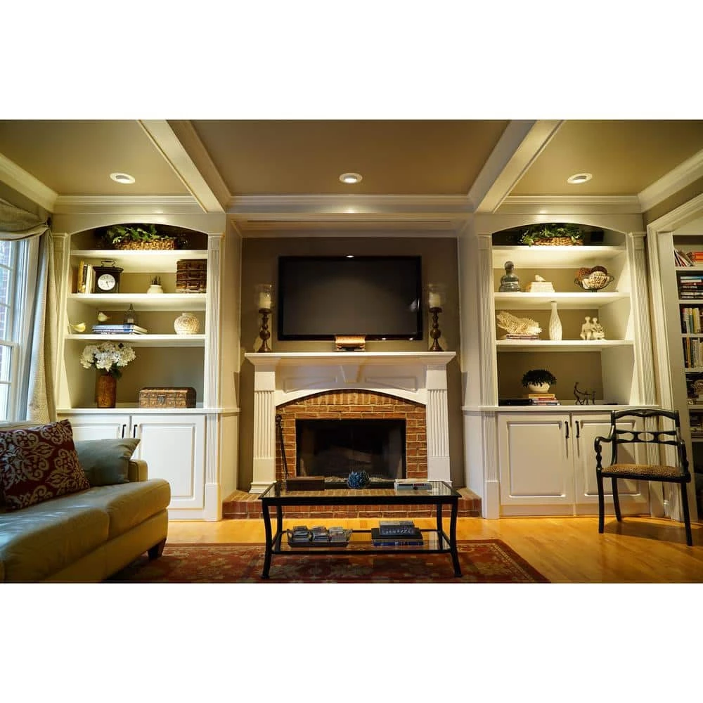 OneUp 4 in. Canless 2700K New Construction or Remodel Dimmable Integrated LED Recessed Light Kit with White Gimbal Trim by Lithonia Lighting - Image 8