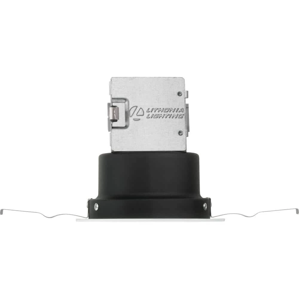 OneUp 4 in. Canless 2700K New Construction or Remodel Dimmable Integrated LED Recessed Light Kit with White Gimbal Trim by Lithonia Lighting - Image 6