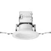 OneUp 4 in. Canless 5000K New Construction or Remodel Dimmable Integrated LED Recessed Light Kit with White Baffle Trim by Lithonia Lighting
