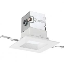 OneUp Square 4 in. White Integrated LED Recessed Kit by Lithonia Lighting