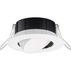 3 in. 3000K New Construction or Remodel Matte White Recessed Integrated LED Gimbal Kit by Lithonia Lighting