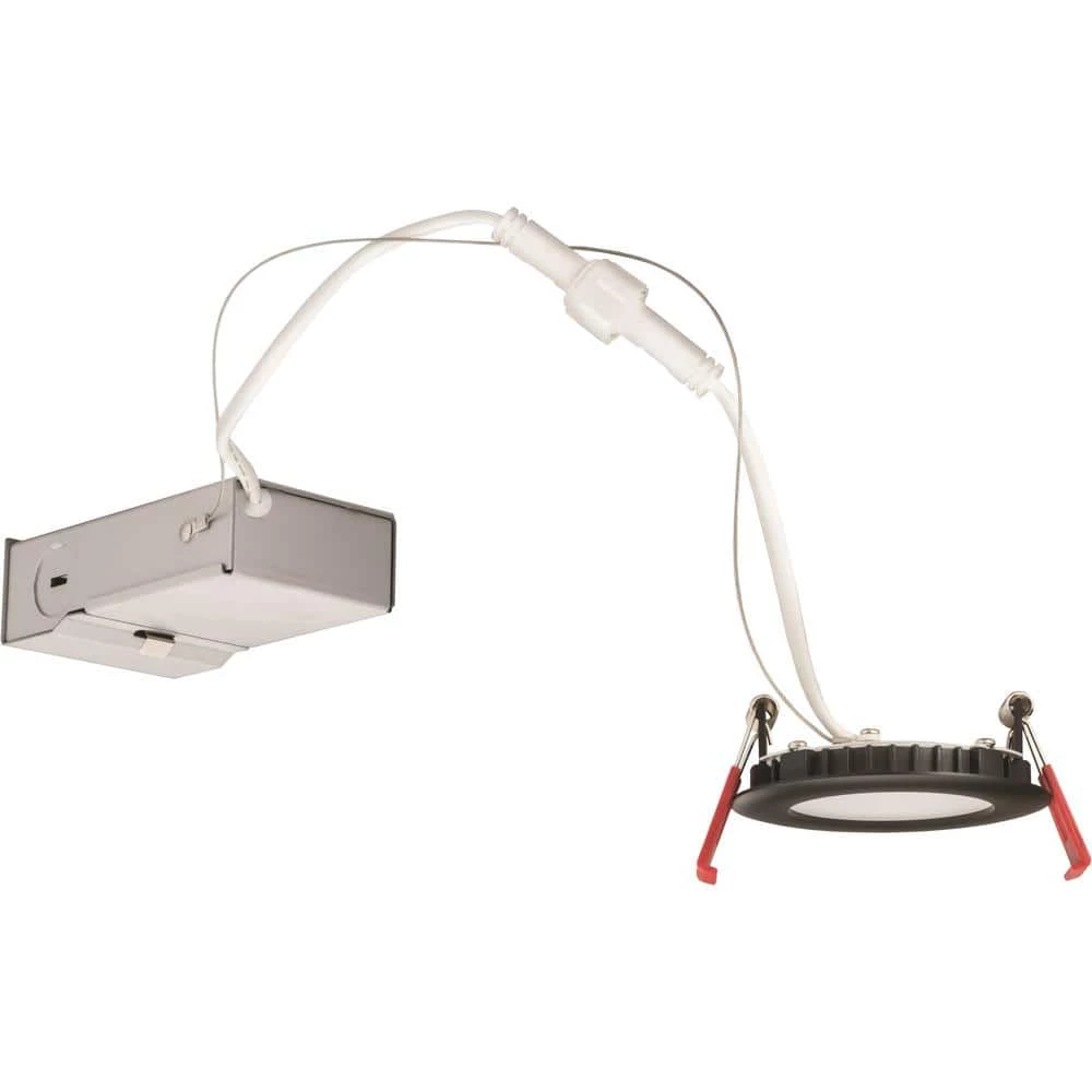 Wafer 3 in. Black Integrated LED Recessed Kit by Lithonia Lighting