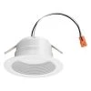 Contractor Select E-Series 4 in. 3000K Soft White Integrated LED 720 Lumens Recessed Retrofit Baffle Trim by Lithonia Lighting