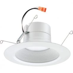 Contractor Select E-Series 6 in. White Integrated LED Recessed Light Trim, 3000K by Lithonia Lighting