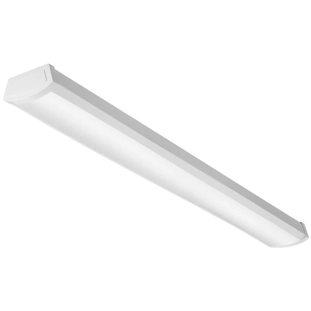 Contractor Select FMLWL 4 ft. 4600 Lumens Integrated LED Dimmable White Low Profile Wraparound Light 4000K by Lithonia Lighting