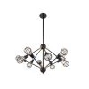 Rana 10-Light Adjustable Pendant Black Multi Pivoting Arm Chandelier with 10 LED Filament Light Bulbs Included by VONN Lighting
