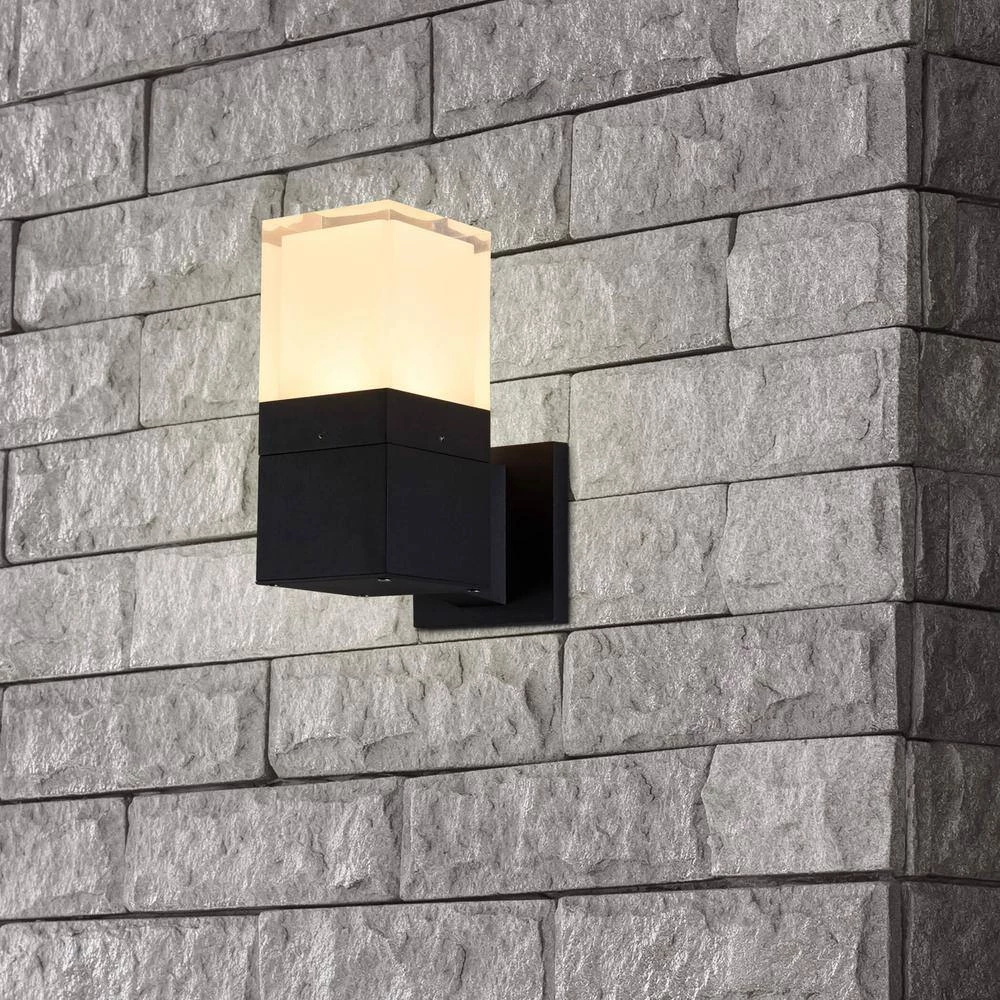 5-Watt 9.25 in. Matt Black Integrated LED Outdoor Wall Lantern Sconce 120V by VONN Lighting - Image 2