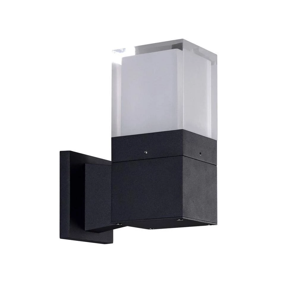 5-Watt 9.25 in. Matt Black Integrated LED Outdoor Wall Lantern Sconce 120V by VONN Lighting - Image 6