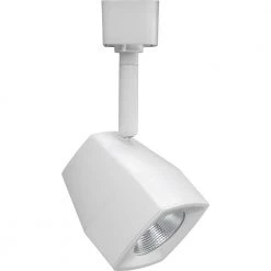 Matte White Integrated LED Linear Track Step Head Light Fixture by Lithonia Lighting