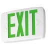 Contractor Select LQM Series 120/277-Volt Integrated LED White and Green Exit Sign by Lithonia Lighting