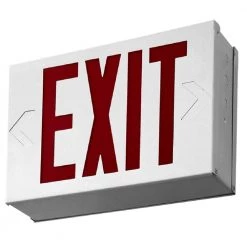 Titan Steel White LED Emergency Exit Sign by Lithonia Lighting