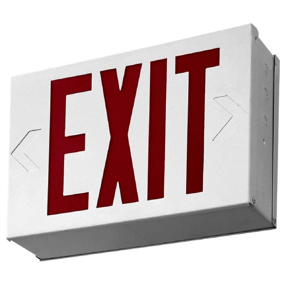 Titan Steel White LED Emergency Exit Sign by Lithonia Lighting