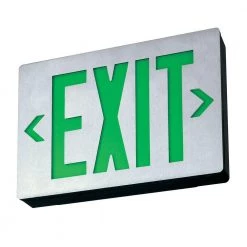 Signature Die-Cast Aluminum LED Green Single Face Exit Sign by Lithonia Lighting