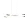 Sirius 46 in. 72-Watt Silver Integrated LED Linear Chandelier Height Adjustable Island Hanging Pendant Light by VONN Lighting