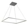 Atria Square 39 in. 62-Watt Silver Integrated LED Chandelier Modern Hanging Pendant Light Height Adjustable by VONN Lighting