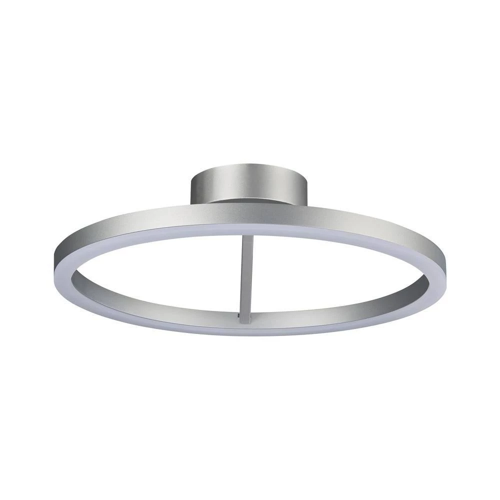 Zuben 20 in. 33-Watt Silver Integrated LED Semi Flush Mount Modern Circular Ceiling Fixture by VONN Lighting - Image 8