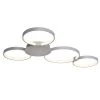 Capella 43 in. 40-Watt Silver Integrated LED Semi Flush Mount Ceiling Fixture With 4 Light Rings by VONN Lighting