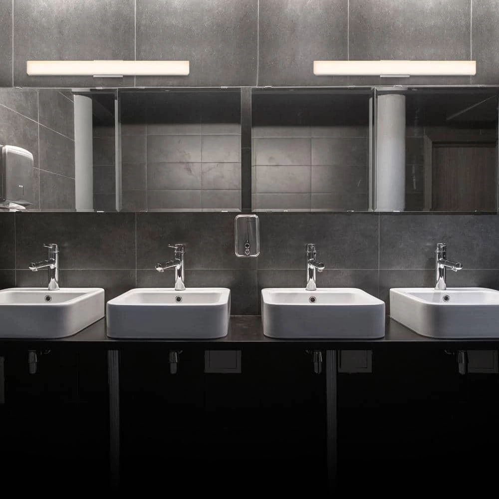 Procyon VMW11700AL 24 in. Silver Integrated LED Vanity and Bathroom Lighting Fixture AC LED ADA Compliant Damp Rated by VONN Lighting - Image 2