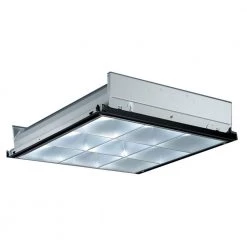 2 ft. x 2 ft. Silver 9-Cell Multi-Volt Fluorescent Parabolic Troffer by Lithonia Lighting