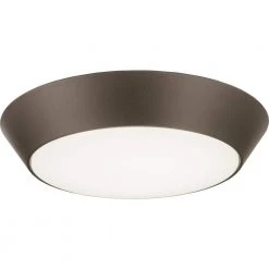 Versi Lite 13 in Round 28-Watt Textured Bronze Integrated LED Flush Mount by Lithonia Lighting