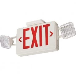 Contractor Select ECRG SQ HO 20-Watt Equivalent 120-Volt to 277-Volt Integrated LED White Exit/Emergency Combo Unit by Lithonia Lighting