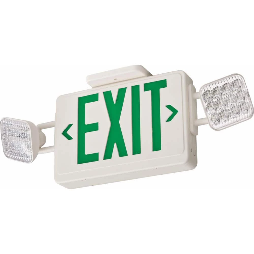 Contractor Select ECRG SQ HO 20-Watt Equivalent 120-Volt to 277-Volt Integrated LED White Exit/Emergency Combo Unit by Lithonia Lighting - Image 2