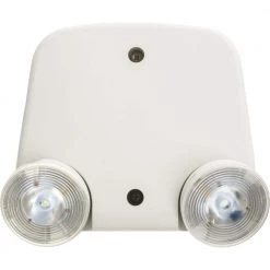 Contractor Select Thermoplastic White Emergency Remote Twin Head by Lithonia Lighting