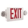 Contractor Select LHQM 120-Volt/277-Volt Integrated LED White Exit Emergency Combo High Output with 9.6-Volt Battery by Lithonia Lighting