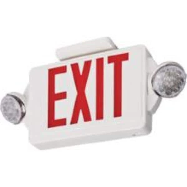Contractor Select LHQM Series 120/277-Volt Integrated LED White and Red Exit Emergency Combo W/9.6V BTRY by Lithonia Lighting - Image 2
