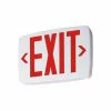Quantum Thermoplastic White Integrated LED Emergency Exit Sign with Stencil-Faced Housing and Red Letters by Lithonia Lighting