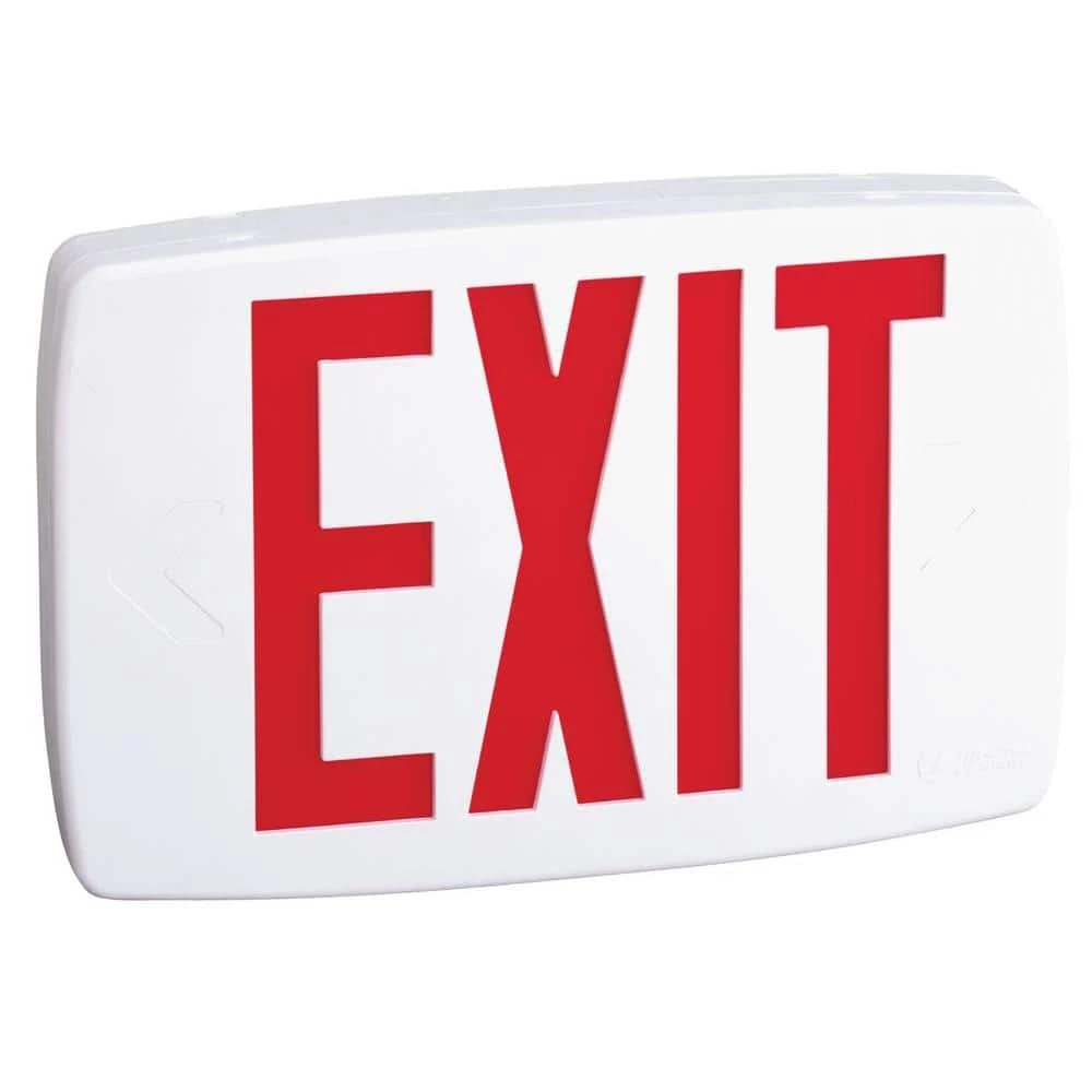 Contractor Select LQM Series 120/277-Volt Integrated LED White and Red Exit Sign by Lithonia Lighting - Image 2
