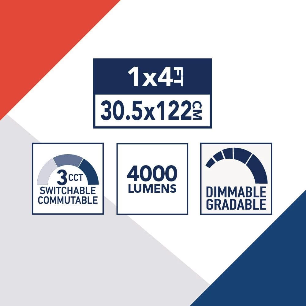 Contractor Select CPANL DCMK 1 ft. x 4 ft. 4000 Lumens Integrated LED Panel Light Switchable Color Temperature by Lithonia Lighting - Image 5
