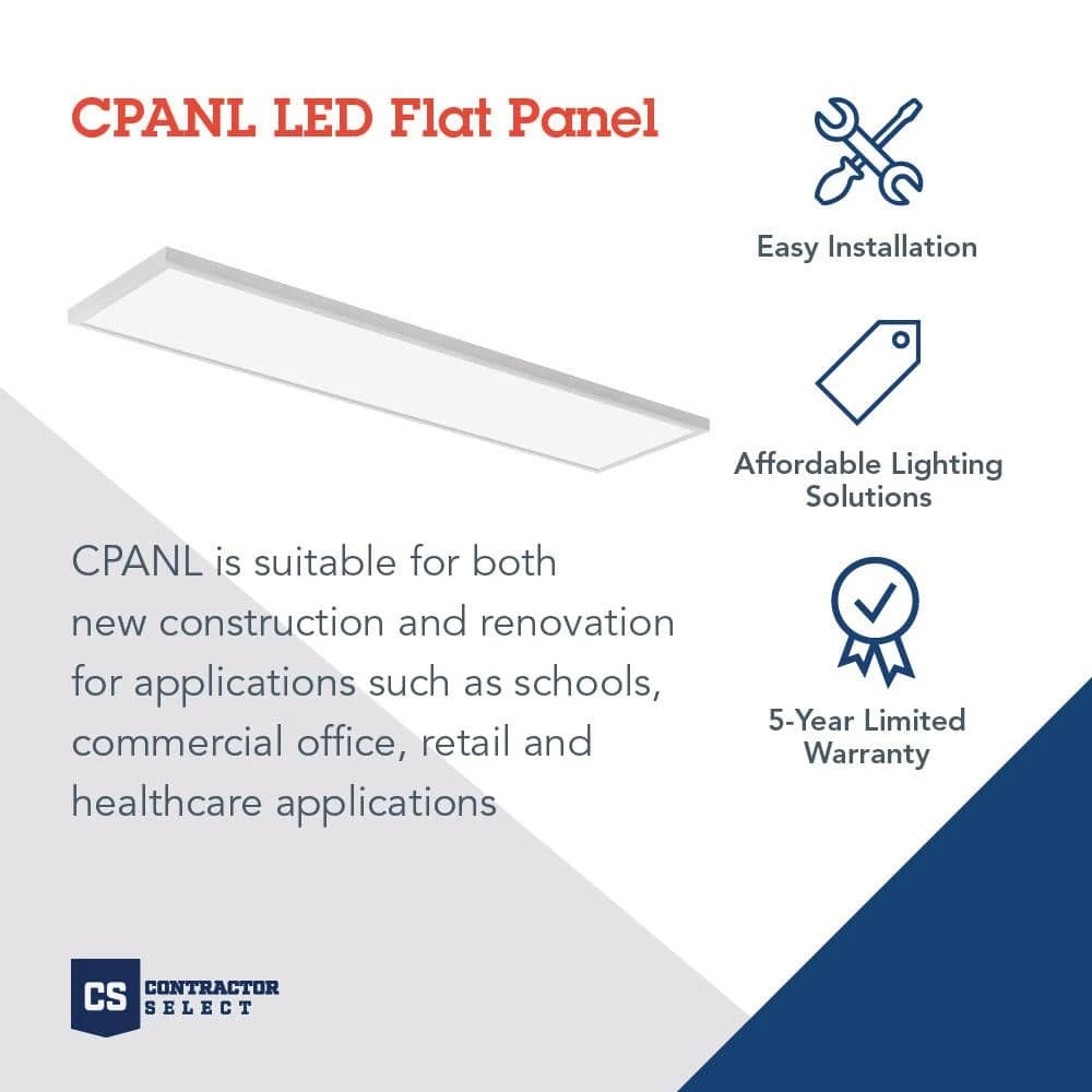 Contractor Select CPANL DCMK 1 ft. x 4 ft. 4000 Lumens Integrated LED Panel Light Switchable Color Temperature by Lithonia Lighting - Image 2