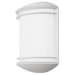 OLCS White Outdoor Integrated LED Wall Lantern Sconce by Lithonia Lighting
