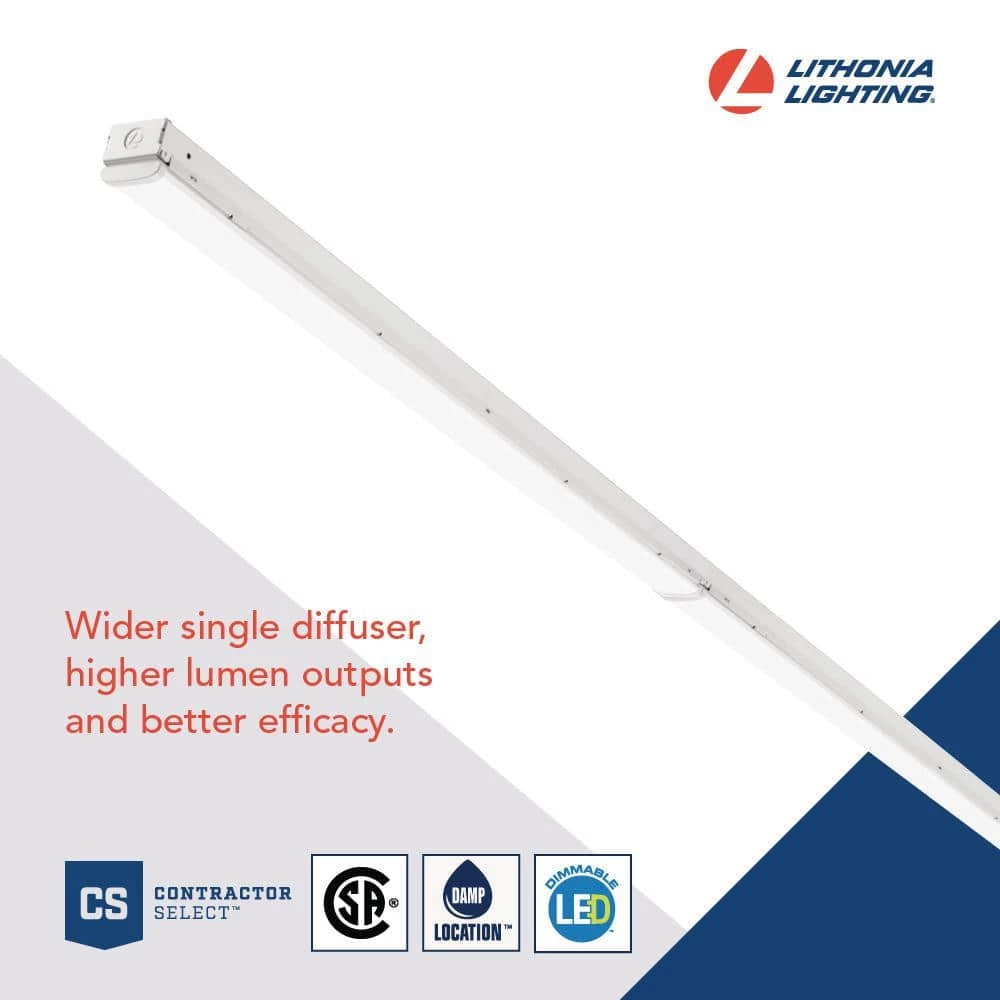 MNSS 96 in. 128-Watt Equivalent Integrated LED White Strip Light Fixture 4000K by Lithonia Lighting - Image 3