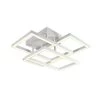 Radium 71.6-Watt 28 in. White Integrated LED Semi Flush Mount with 3 LED Rectangle Lights by VONN Lighting