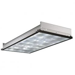 PT3LW MV 4 ft. 3-Light Fluorescent Silver Parabolic Troffer by Lithonia Lighting